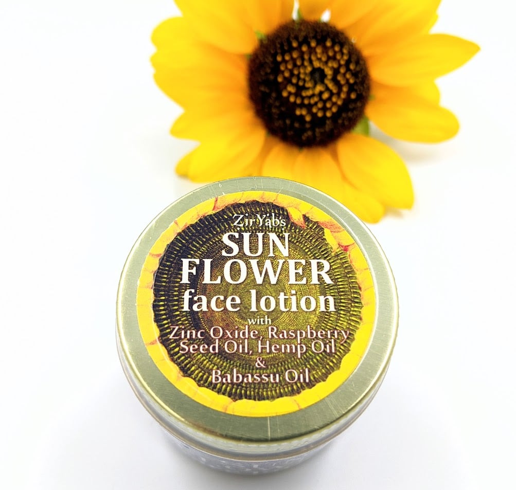 Sunflower Summertime FACE LOTION with Zinc Oxide, Red