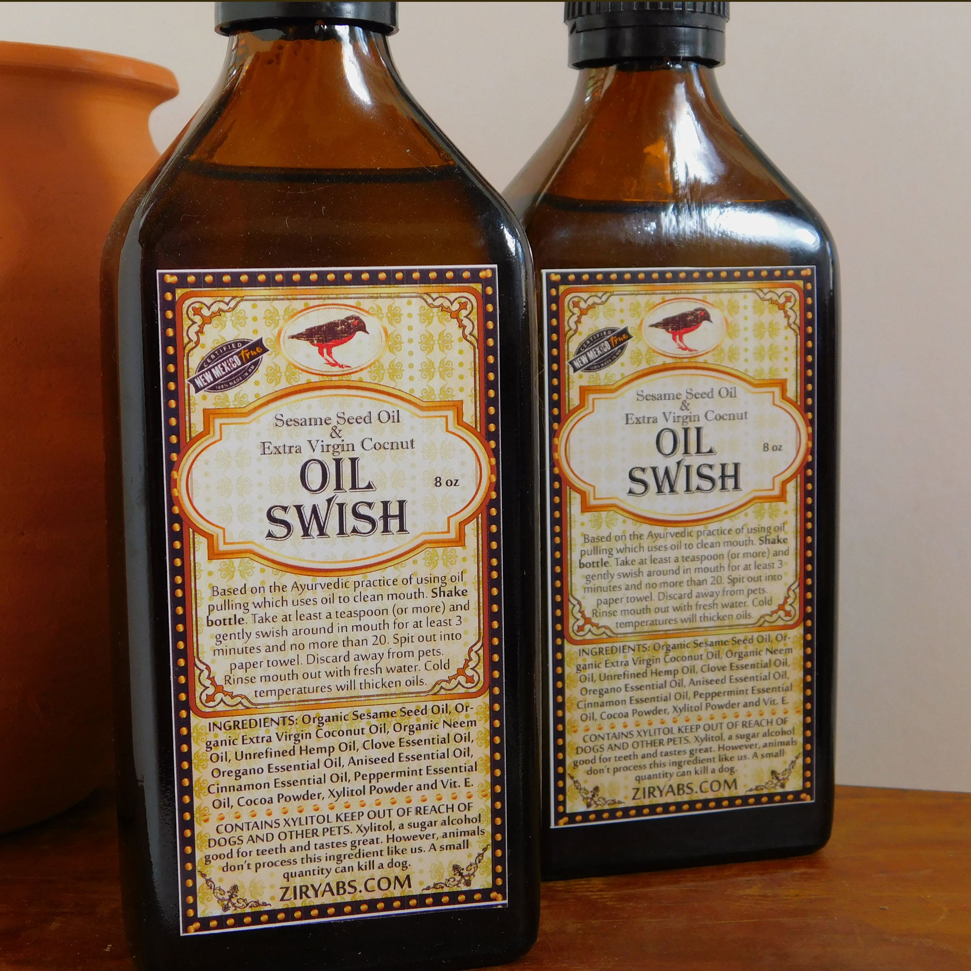 OIL SWISH – Natural Ayurvedic Mouth Cleanse - Ziryabs Body Brew