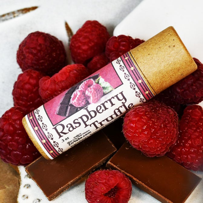 Raspberry Truffle LIP BALM in Sustainable Packaging - Sweet Indulgence ...